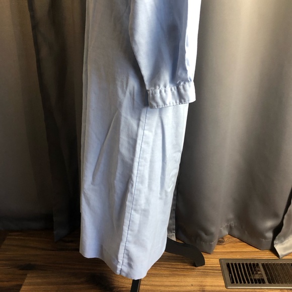 Vintage L.L. Bean Long Sleeve Midi Button Front Denim Like Collared Dress - Picture 12 of 14